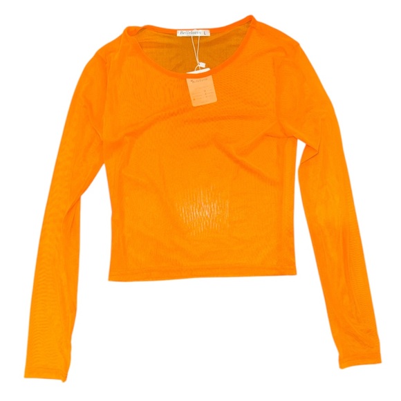 NWT Orange Mesh Long Sleeve - Picture 3 of 11